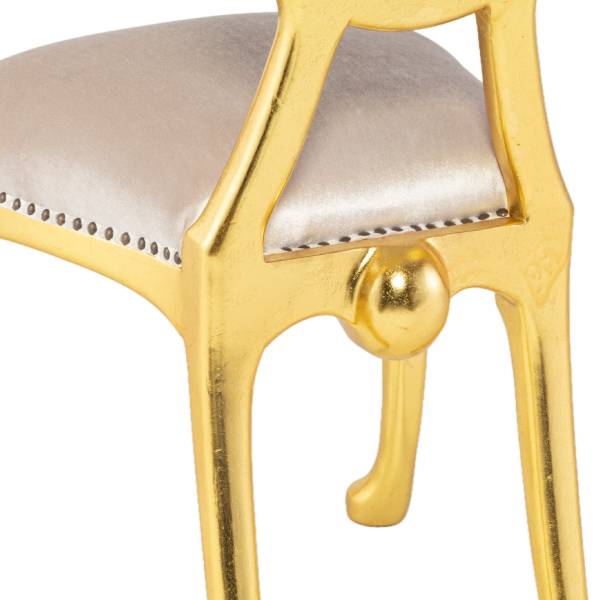 ゴールドフレームラビットシングルチェア