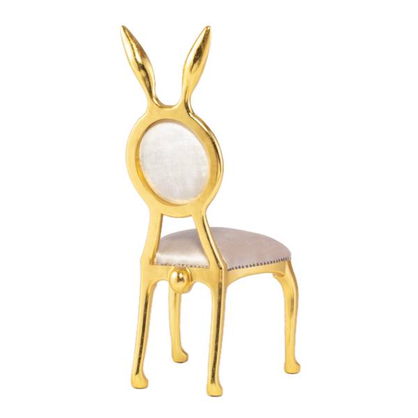 ゴールドフレームラビットシングルチェア