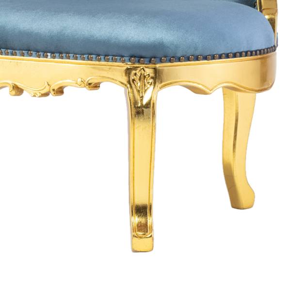 ギルディング(ゴールド)フレームフレンチロココカウチソファ