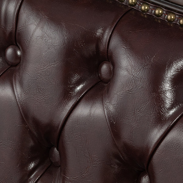 ロココ調3シーターソファ　ブラウン x ブラウン　Symphony(シンフォニー)