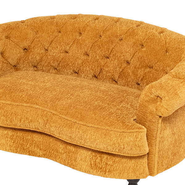 イエローボアファブリックフレンチスタイル2シーターソファ　MouSofa(モーソファ)