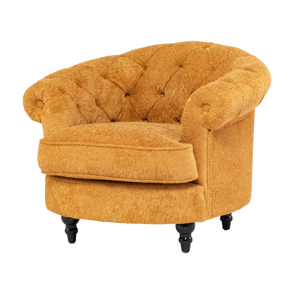 イエローボアファブリックフレンチスタイルシングルソファ　MouSofa(モーソファ)