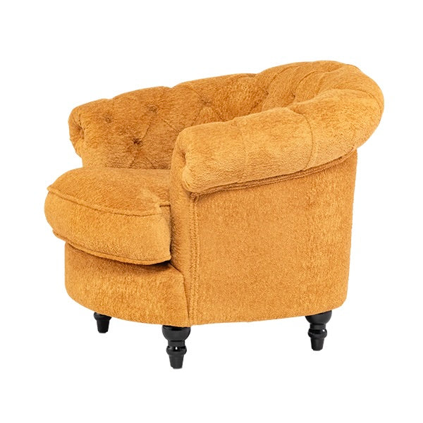 イエローボアファブリックフレンチスタイルシングルソファ　MouSofa(モーソファ)