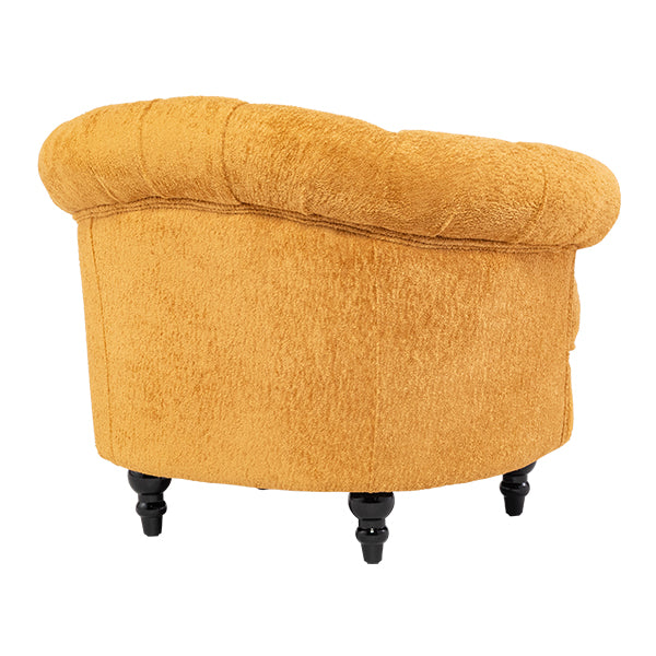 イエローボアファブリックフレンチスタイルシングルソファ　MouSofa(モーソファ)