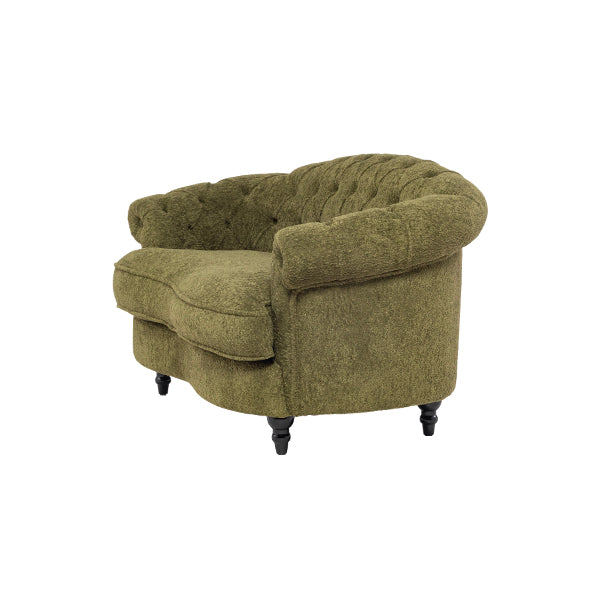 モスグリーンボアファブリックフレンチスタイル2シーターソファ　MouSofa(モーソファ)