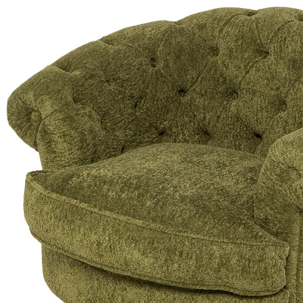 モスグリーンボアファブリックフレンチスタイルシングルソファ　MouSofa(モーソファ)