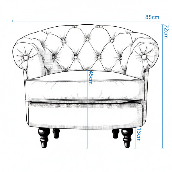 ホワイトボアファブリックフレンチスタイルシングルソファ　MouSofa(モーソファ)