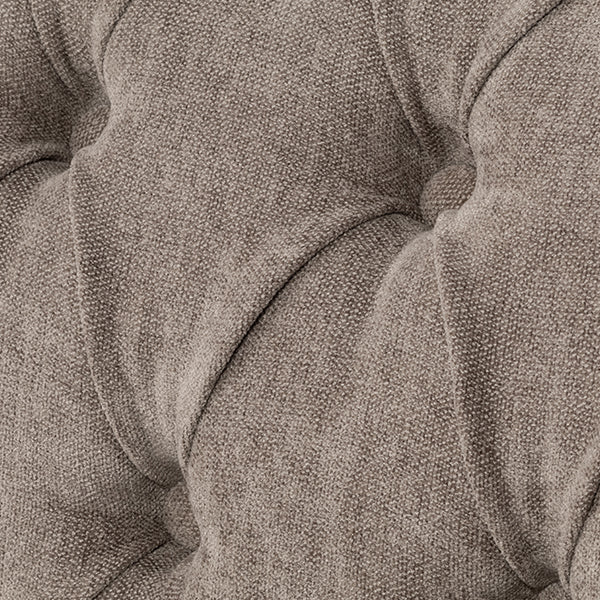 ライトグレーファブリックコンパクトチェスターフィールド3シーターソファ　VINCENT(ヴィンセント)