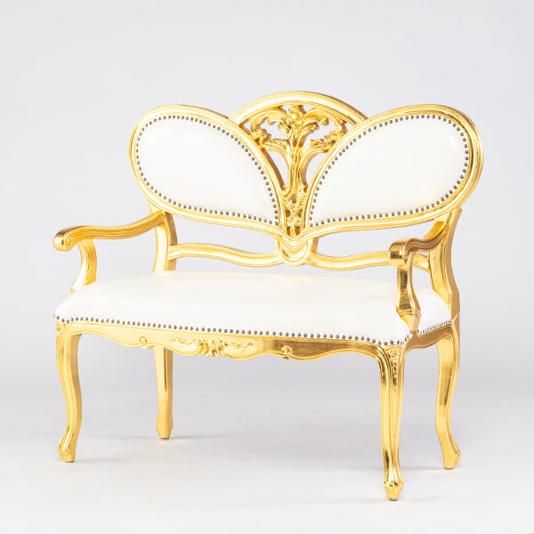 ロココ調セティ　ギルディングゴールド x PUホワイト