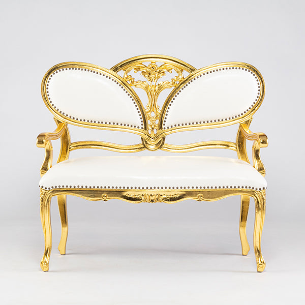 ロココ調セティ　ギルディングゴールド x PUホワイト