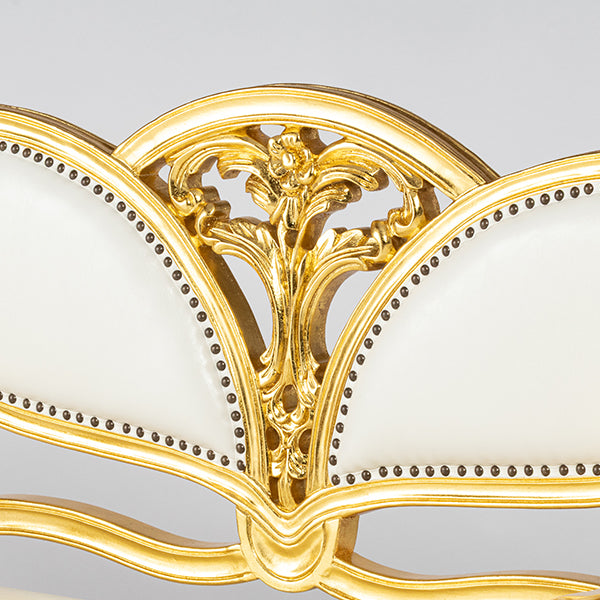 ロココ調セティ　ギルディングゴールド x PUホワイト