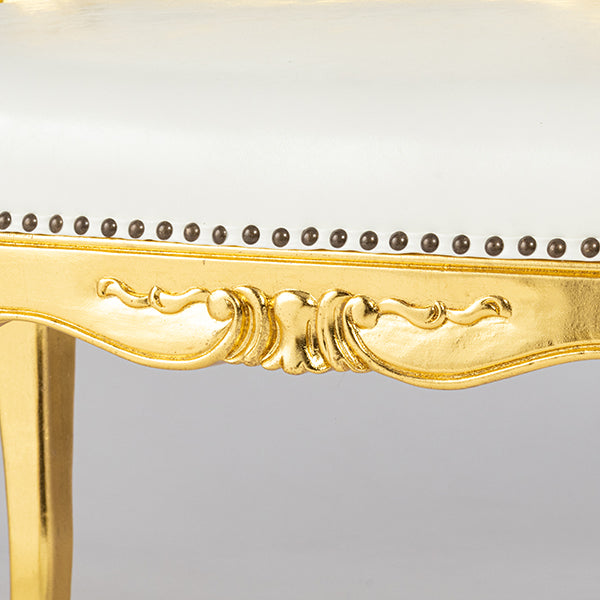 ロココ調セティ　ギルディングゴールド x PUホワイト