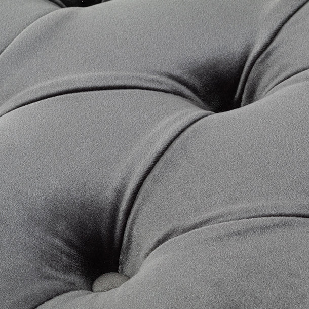 グレーベルベットハーフムーンスツール　VINCENT