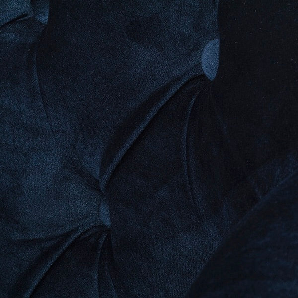 ネイビーブルーベルベットコンパクトチェスターフィールドラウンジシングルソファ　VINCENT(ヴィンセント)