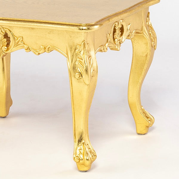 ロココ調ローテーブル　ギルディングゴールド