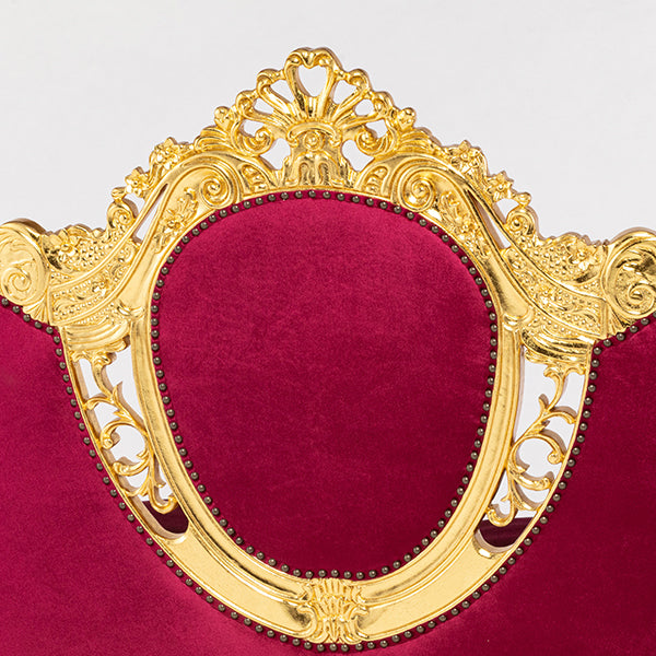 ロココハイグレード2シーターソファ　ギルディングゴールド x ルビーレッド