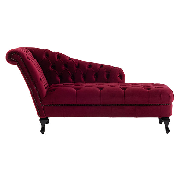 レッドベルベットチェスターフィールドカウチソファ　VINCENT(ヴィンセント)