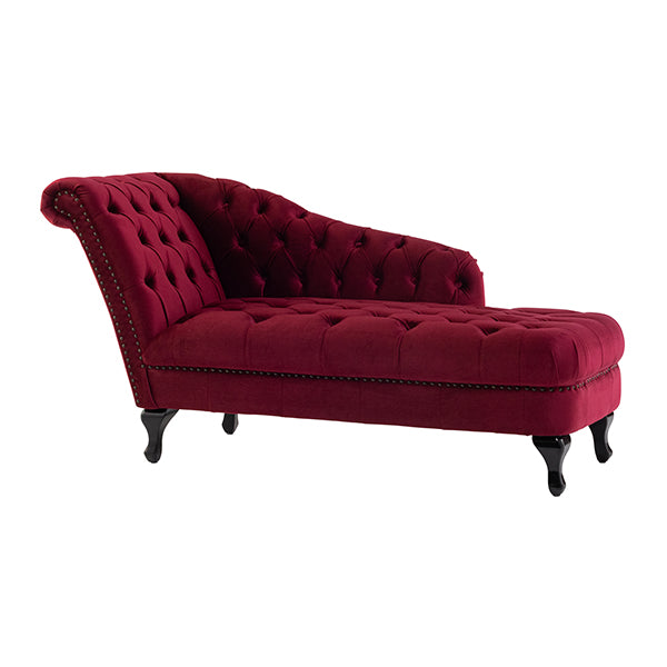 レッドベルベットチェスターフィールドカウチソファ　VINCENT(ヴィンセント)
