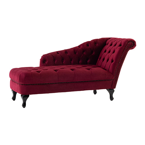 レッドベルベットチェスターフィールドカウチソファ　VINCENT(ヴィンセント)