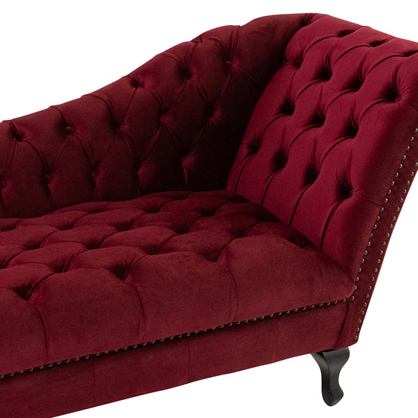 レッドベルベットチェスターフィールドカウチソファ　VINCENT(ヴィンセント)