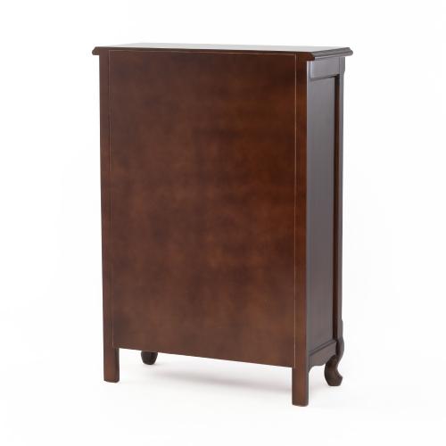 ロココ調　木製オープンブックケース　ブラウン