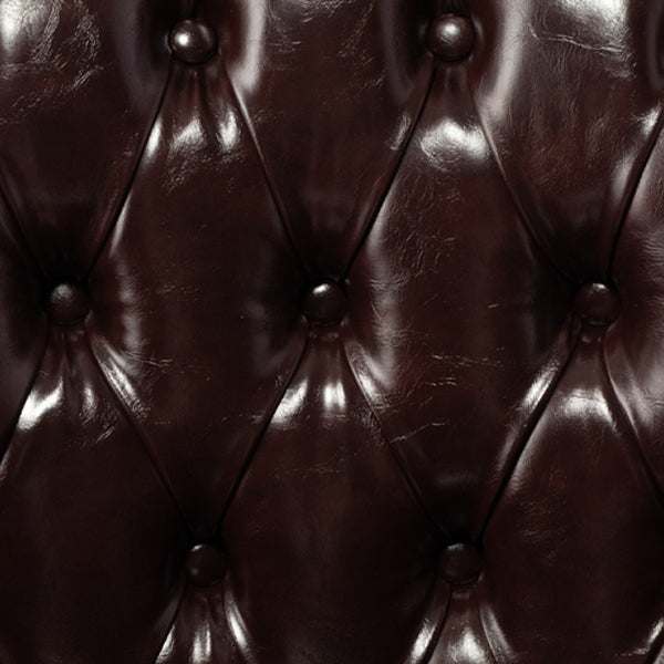 ロココ調シングルソファ　ブラウン x ブラウンPU　Symphony(シンフォニー)