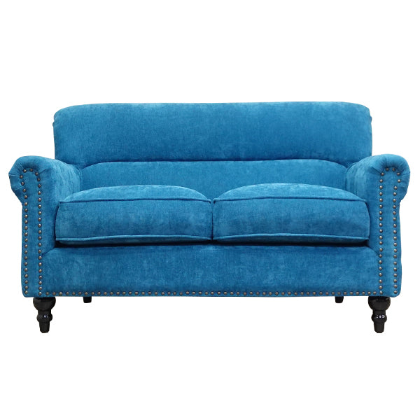 ブルーファブリックヴィンテージスタイル2シーターソファ　VINCENT(ヴィンセント)