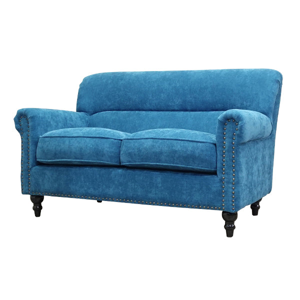 ブルーファブリックヴィンテージスタイル2シーターソファ　VINCENT(ヴィンセント)