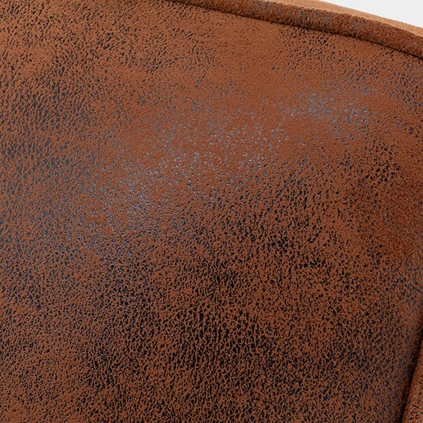 ヴィンテージレザー調ファブリックフレンチクラブソファ(ムスタッシュソファ)　CLUBMAN