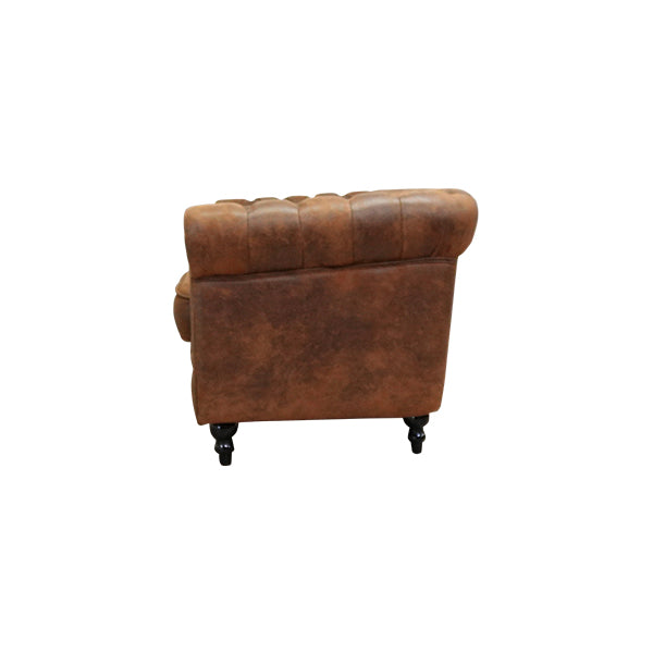 ヴィンテージレザー調ファブリックコンパクトチェスターフィールド2.5シーターソファ　VINCENT(ヴィンセント)