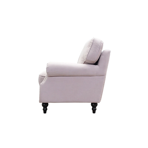 シャーベットピンクファブリックヴィンテージスタイル2.5シーターアームソファ　Bricks