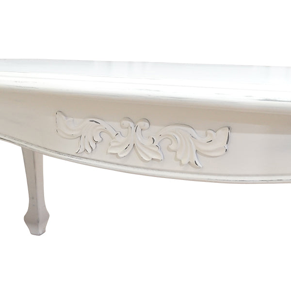 アンティークホワイトロココ調ローテーブル