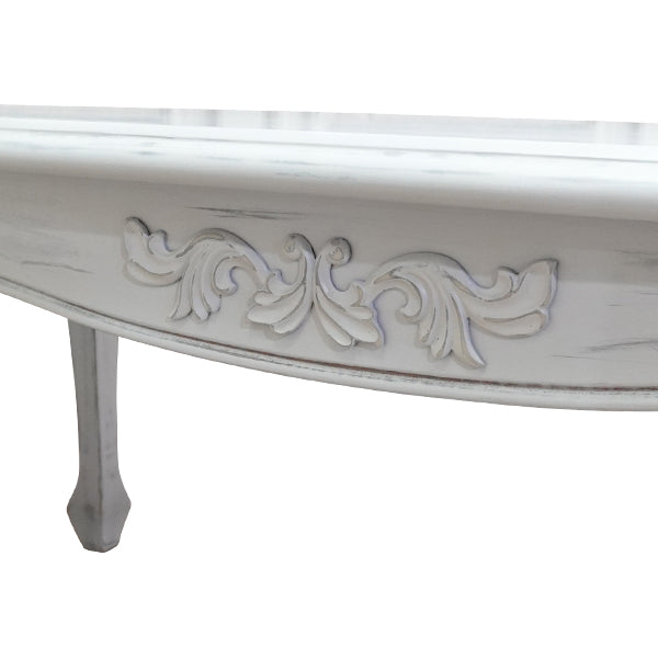 アンティークグレーロココ調ローテーブル