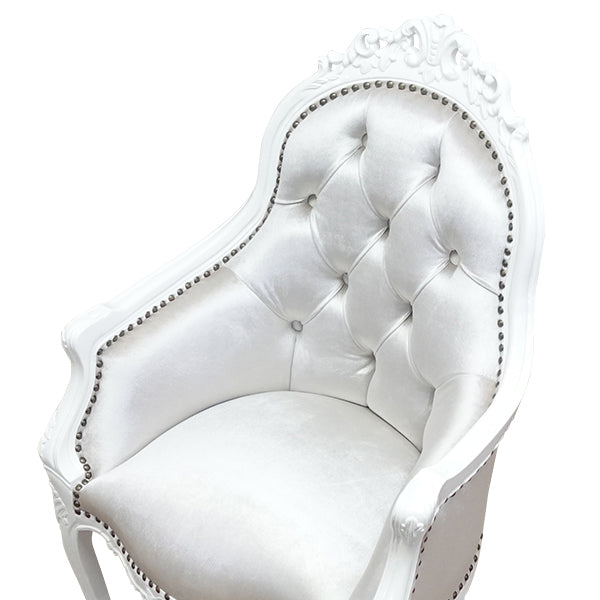 ロココホワイトフレームアームチェア　Symphony(シンフォニー)