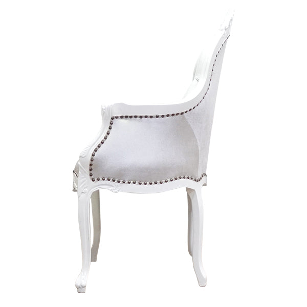 ロココホワイトフレームアームチェア　Symphony(シンフォニー)