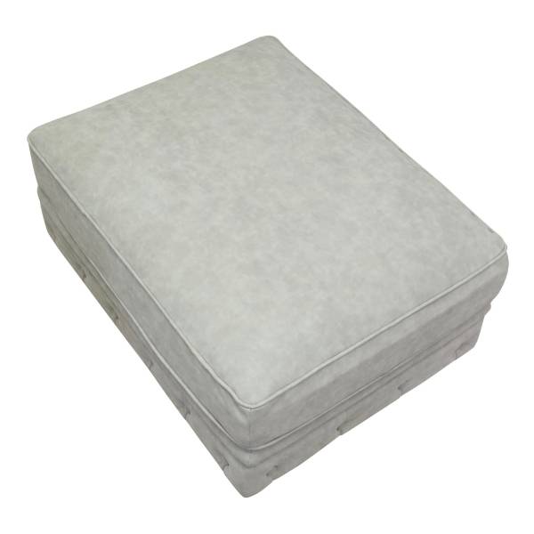 ライトグレーPUレザークッションスツール　freestyle