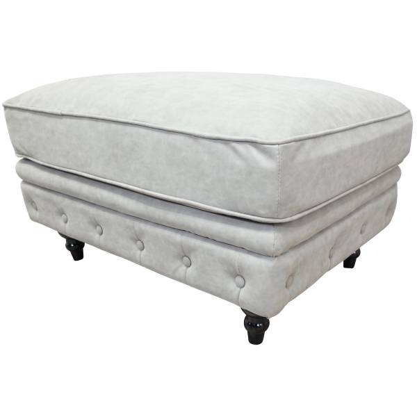 ライトグレーPUレザークッションスツール　freestyle