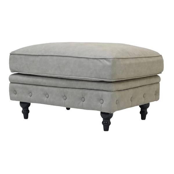 ライトグレーPUレザークッションスツール　freestyle