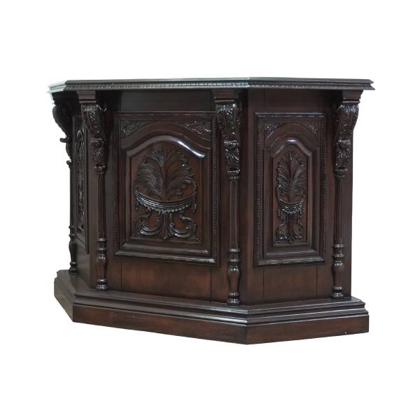 ダークブラウンコーナーカウンターテーブル