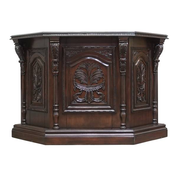 ダークブラウンコーナーカウンターテーブル