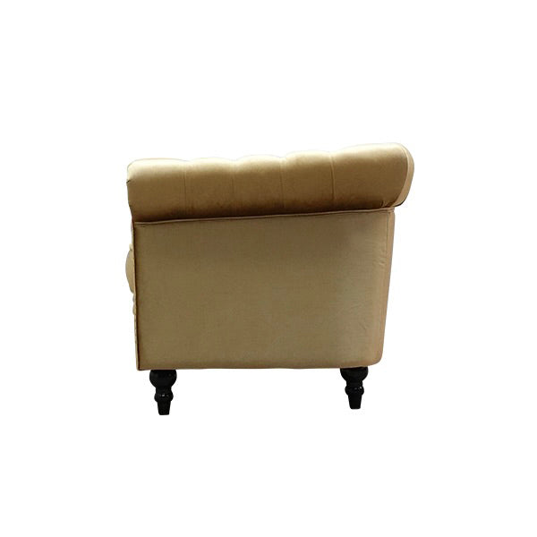 ゴールドベルベットコンパクトチェスターフィールド2シーターソファ　VINCENT(ヴィンセント)