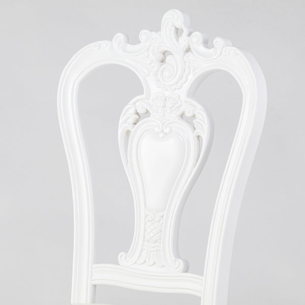 ロココシングルチェア　ホワイト x ホワイトPUレザー　ANTIQUE FLEX PRODUCT