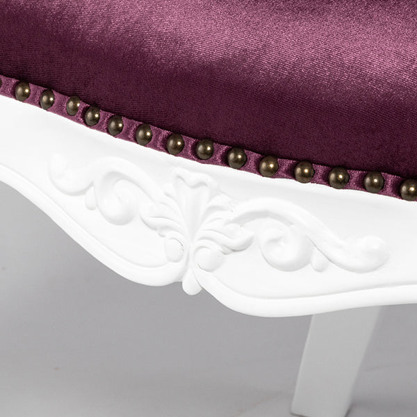 ロココシングルチェア　ホワイト x パープルベルベット　ANTIQUE FLEX PRODUCT