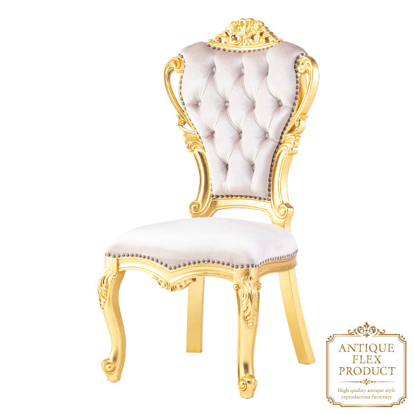 ロココシングルチェア　ギルディングゴールド x パールホワイト　ANTIQUE FLEX PRODUCT