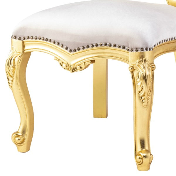 ロココシングルチェア　ギルディングゴールド x パールホワイト　ANTIQUE FLEX PRODUCT
