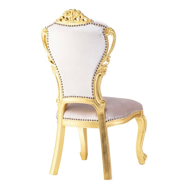 ロココシングルチェア　ギルディングゴールド x パールホワイト　ANTIQUE FLEX PRODUCT