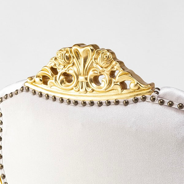 ロココシングルチェア　ギルディングゴールド x パールホワイト　ANTIQUE FLEX PRODUCT