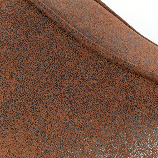 ヴィンテージレザー調ファブリックフレンチクラブチェア(ムスタッシュチェア シングルソファ)　CLUBMAN