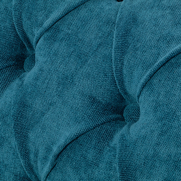 ブルーファブリックコンパクトチェスターフィールド2シーターソファ　VINCENT