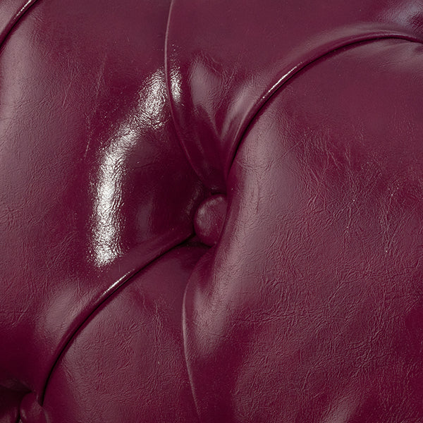 パープルPUレザーコンパクトチェスターフィールド2.5シーターソファ　VINCENT(ヴィンセント)